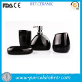 Elegant black set of 4 soap dish and dispenser Bathroom Set